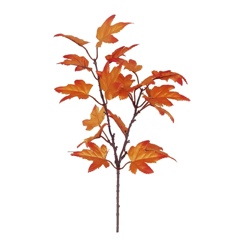Artificial Canadian Maple Leaf Branch Autumn Rustic Wedding Decoration Accessories Fake Flower Plants Centerpieces For Tables