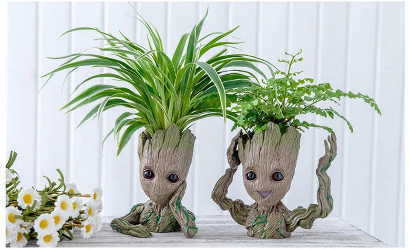 Groot Vases For Flowers Home Decoration Pots Planters Anime Figurines Home Decoration Accessories Office Storage Pen Case