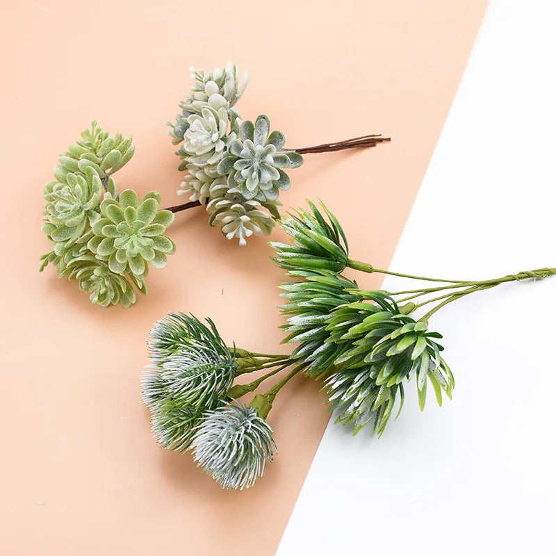 Artificial Plants for Home Wedding Decoration Silk Flowers for Scrapbooking Fake Plastic Decorative Christmas Wreat