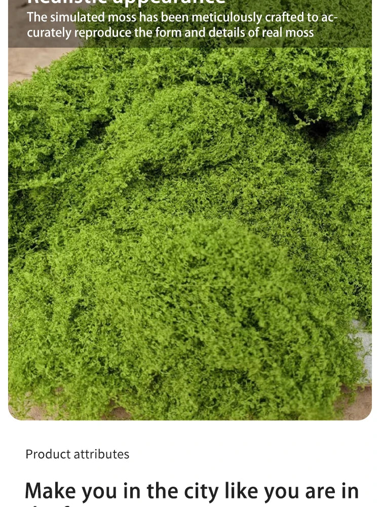 30g Fake Moss Artificial Green Moss for Potted Plants Fairy Garden Accessories Home Garden Lawn Floor Ornament Landscape Decor