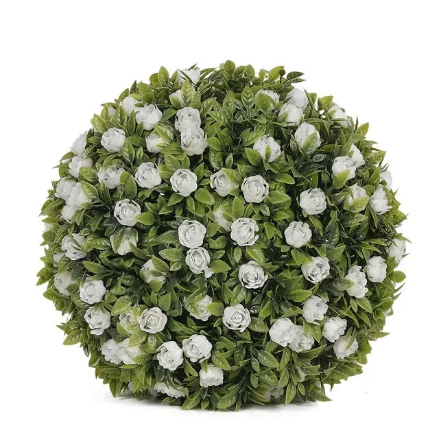 Artificial Flower Balls Hanging Decorative Simulated Fake Plant Landscaping Outdoor Courtyard Roof Home Garden Durable Decor