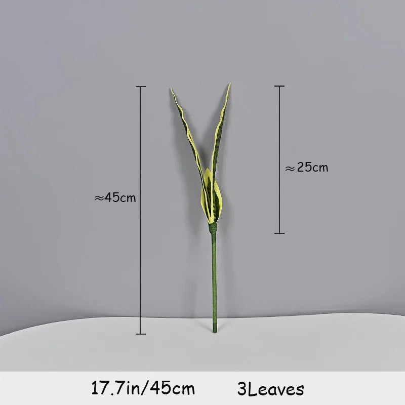35in Fake Plants Tropical Artificial Tiger Piran Real Touch Sansevieria Leaves Plastic Plants For Home Garden Office Shop Decor