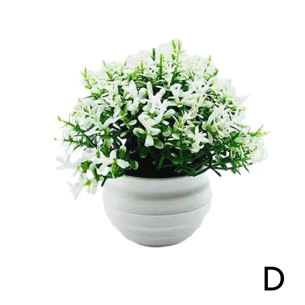 Artificial Plant Bonsai Desktop Small Face Plant Flower Pot Kitchen Bedroom Office Tabletop Decoration Potted Flower Ornament