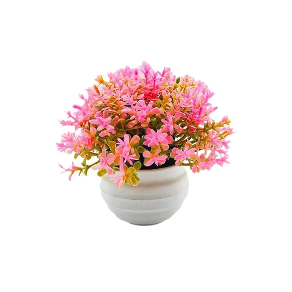 Artificial Plant Bonsai Desktop Small Face Plant Flower Pot Kitchen Bedroom Office Tabletop Decoration Potted Flower Ornament