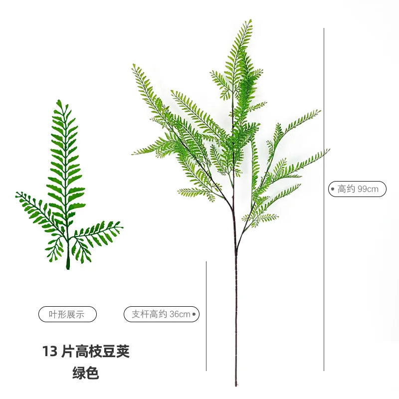 Large Bouquet Simulation Plants Soft Greenery Simulation Fern Plant Wall with Material Persian Grass Fake Plants Home Decor