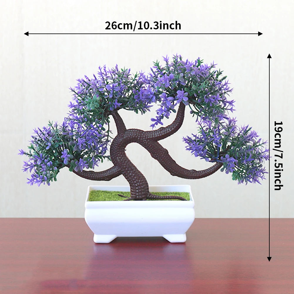 Bonsai Small Tree Pot Artificial Plants Fake Plant Flowers Potted Ornaments for Home Room Table Decoration Hotel Garden Decor