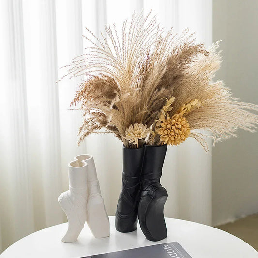 Ballet Shoes Vase  Ceramic Dried Flower Vases  Desktop Decoration Flower Arrangement  Art Home Decor Accessories Daughter's Gift