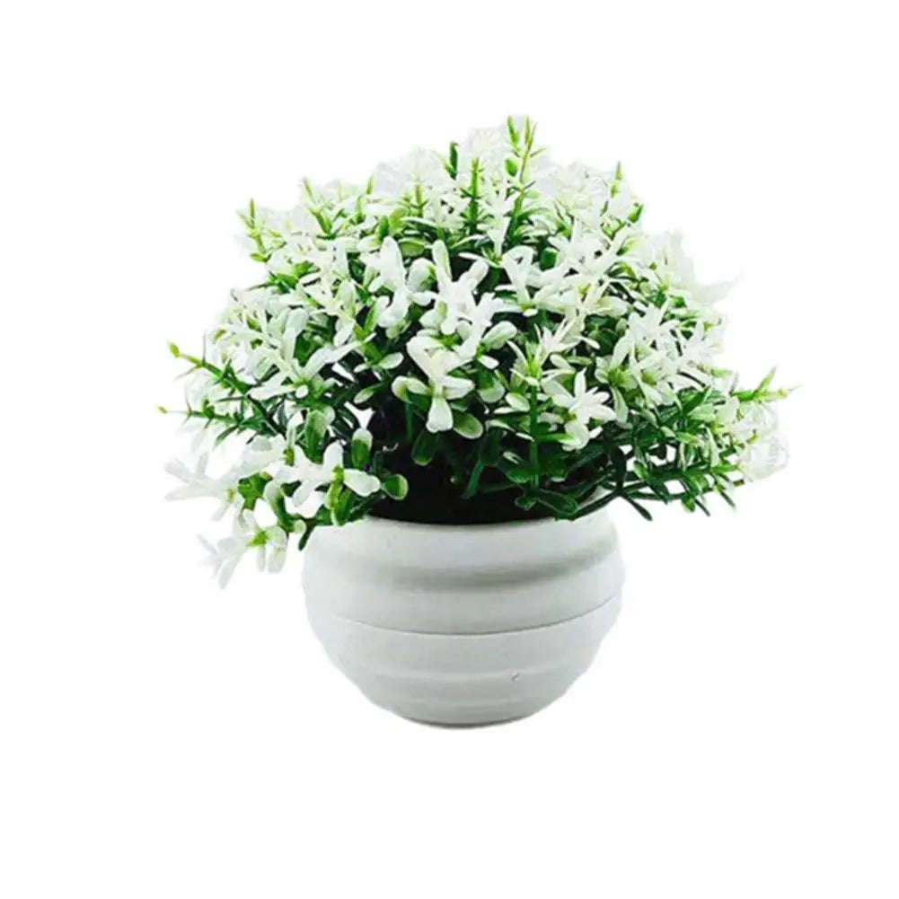 Artificial Plant Bonsai Desktop Small Face Plant Flower Pot Kitchen Bedroom Office Tabletop Decoration Potted Flower Ornament