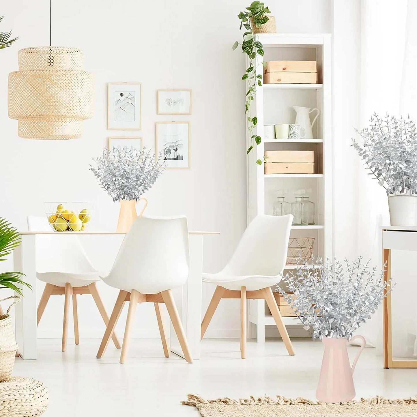 5/10/20pcs Artificial Eucalyptus Plant Artificial Eucalyptus Leaves For DIY Bouquet Wedding Office Decoration