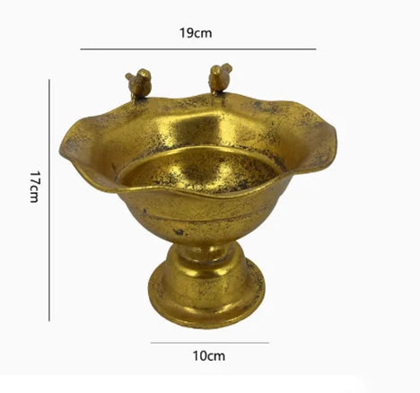 European Golden Retro Iron Vase Flower Arrangement Vessel Decoration Home Room Ornaments Wedding Banquet Table Accessories Items