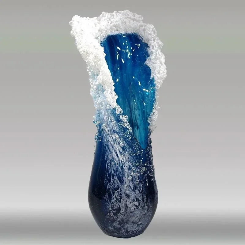 Sea Spray Vase Resin Crafts, Sea Spray Vase Decoration Ocean-themed Blue Home Decoration