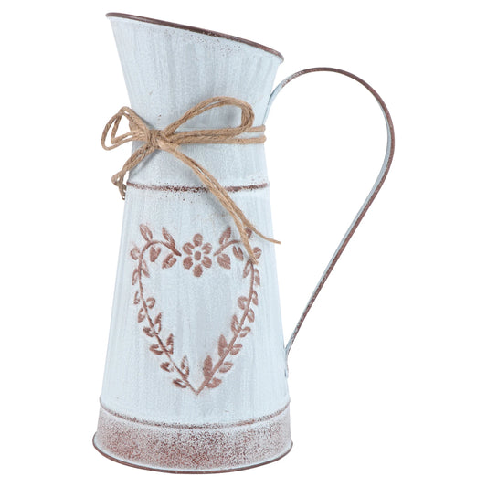 Heart-shaped Iron Vase for Flower Arrangement Decorative Plant Bouquets Rustic Home Office Hotel Restaurant Ornament