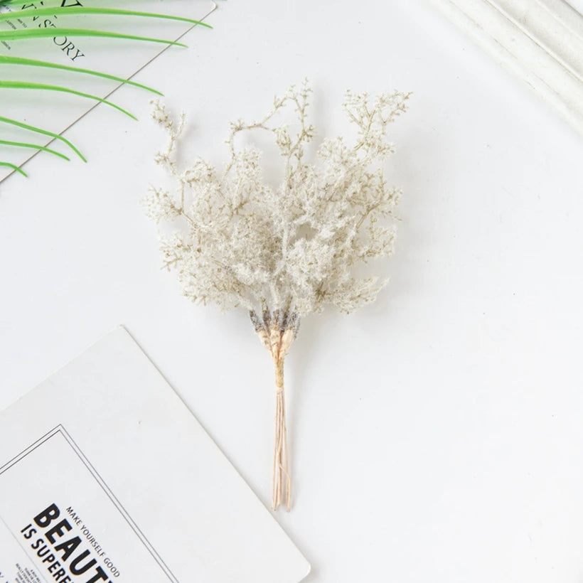 6Pcs Artificial Plant Golden Silvery Fake Branch For Christmas Tree Wreath Accessory Home Balcony Landscape Layout Wedding Decor