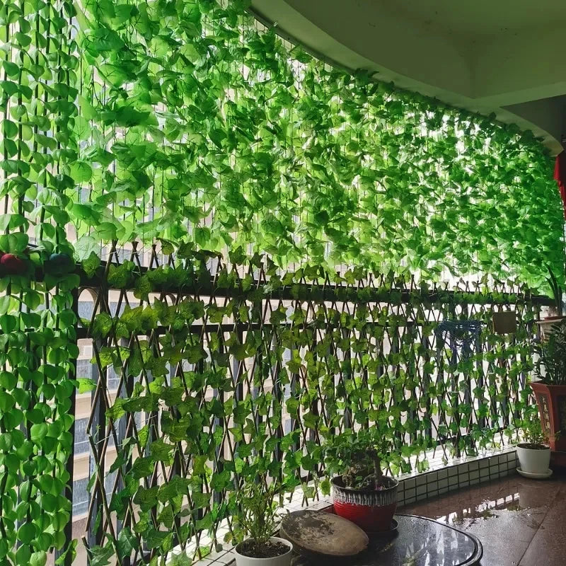24/2M Artificial Ivy Greenery Leaves Fake Vine Plants Leaf DIY Home Green Decoration Wedding Party Wall Hanging Foliage Supplies