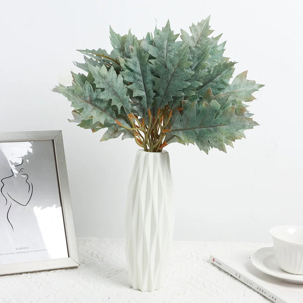 2/5pcs Artificial Maple Leaves Fake Plants Garden Wedding Marriage Decoration Outdoor for Home Decor Flowers Bouquet Accessories