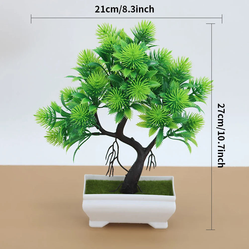 Bonsai Small Tree Pot Artificial Plants Fake Plant Flowers Potted Ornaments for Home Room Table Decoration Hotel Garden Decor