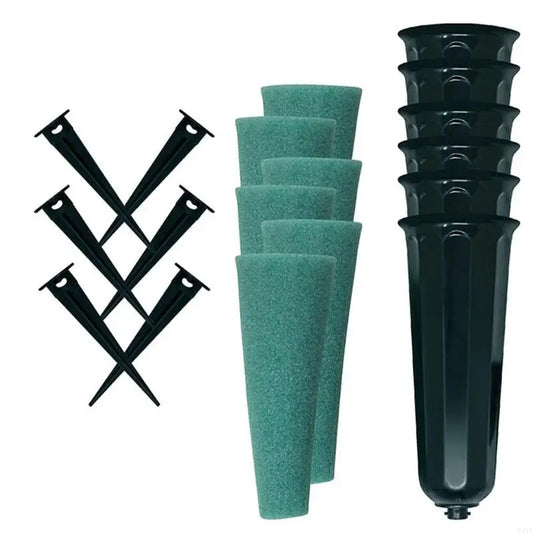 2Pcs Outdoor Cemetery Vases for Flowers with Easy Ground Insertion Grave Vases