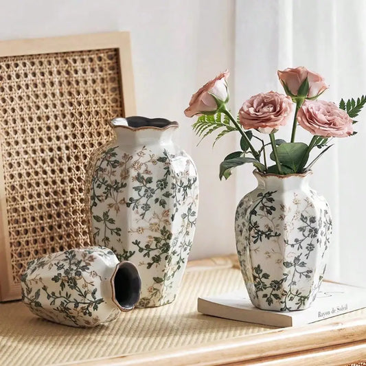 Ice Cracked Ceramic Vase Water Nourishing Flower Arrangement Dried Flower Gift Antique Blue Zen Home Decor Table Centerpiece