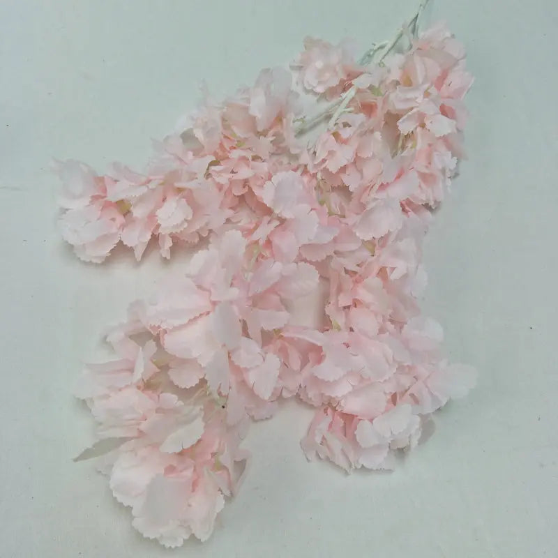 90CM Artificial 4-pronged Cherry Blossom White Stem Silk Flower Arch Suspended Ceiling Artificial Flower Home Wedding Decoration