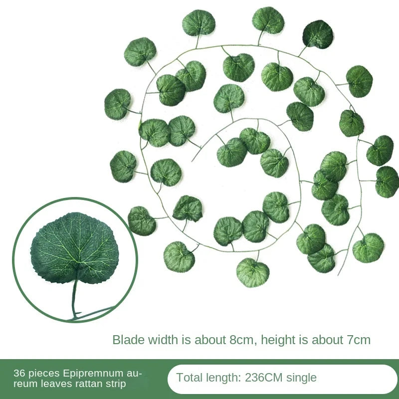 Artificial Plants Home Decor Green Silk Hanging vines Fake Leaf Garland Leaves Diy For Wedding Party Room Garden Decoration
