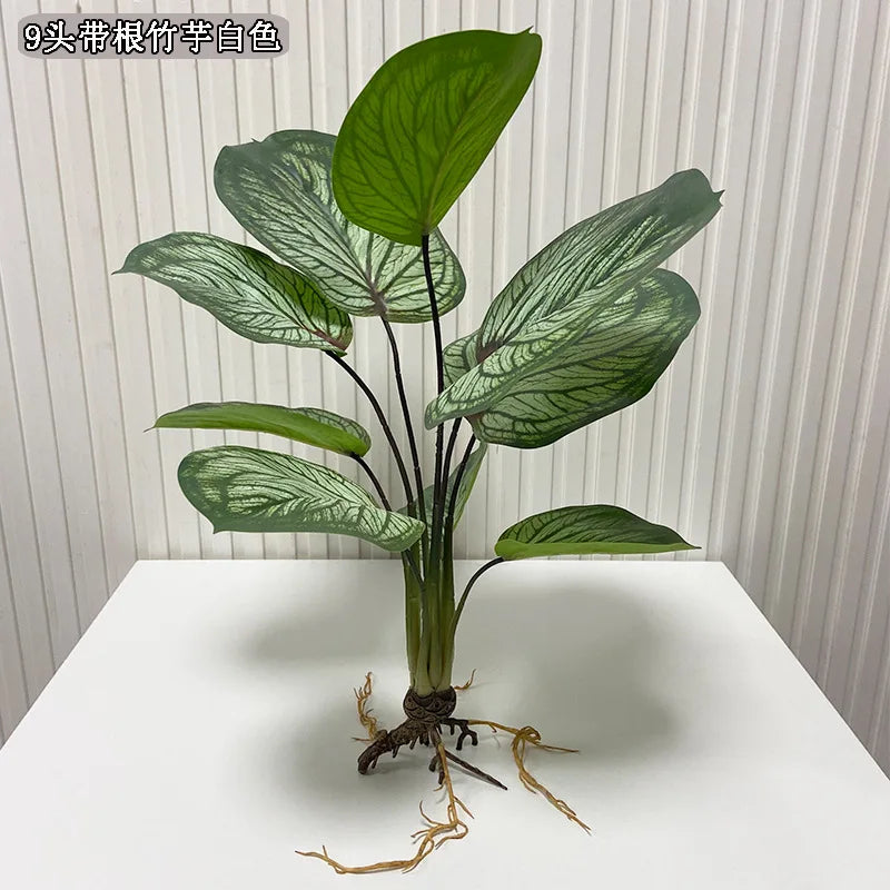 Artificial Flower Fake Plants Green Tree Bamboo Bonsai Outdoor Garden Wall Living Wedding Balcony Bedroom Leaves Home Decoration