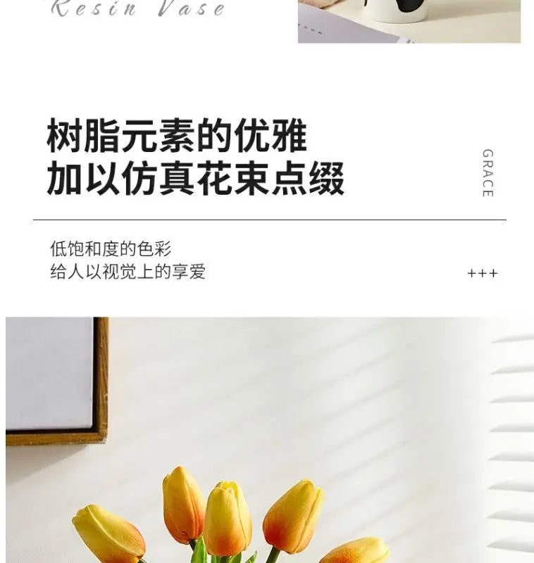Cute Cat Hand Vase Ornament Ins Dry Flower Simulation Flower Living Room Foyer Decoration Dining Flower Arrangement Ceramicpot