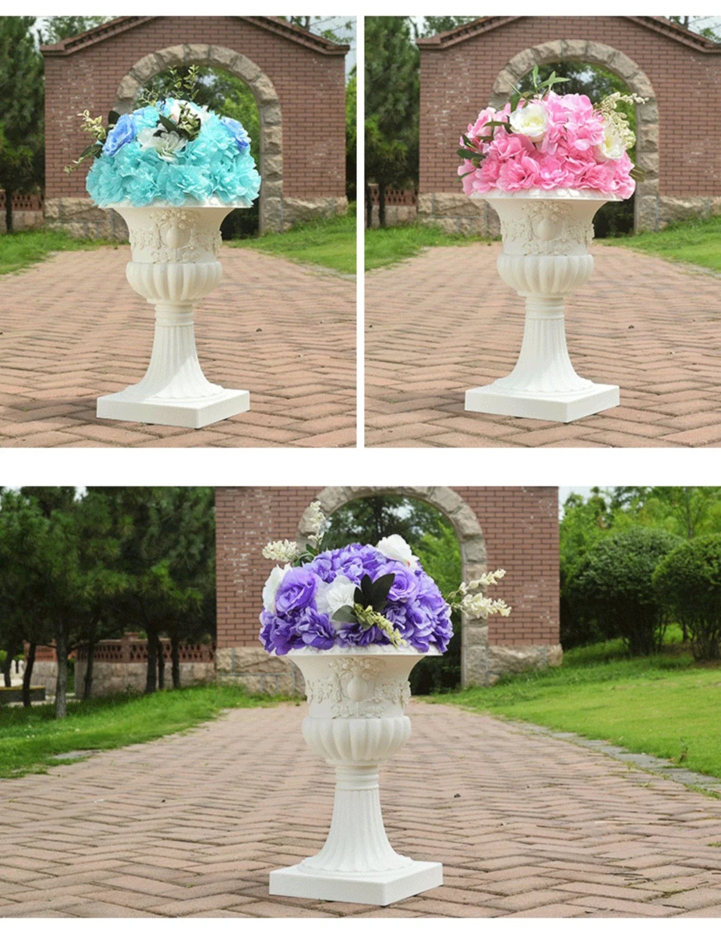 Golden Vase Wedding Birthday Christmas Festival Party Site Decoration Originality Retro Style European Plastic Flower Pot Vases