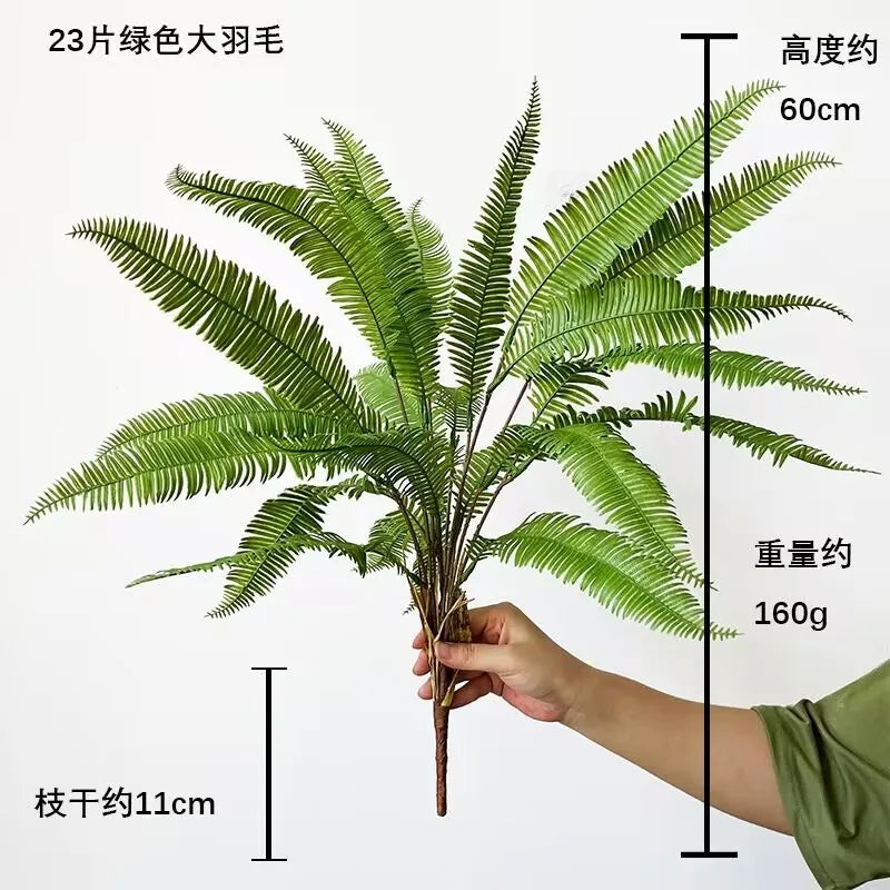Large Bouquet Simulation Plants Soft Greenery Simulation Fern Plant Wall with Material Persian Grass Fake Plants Home Decor