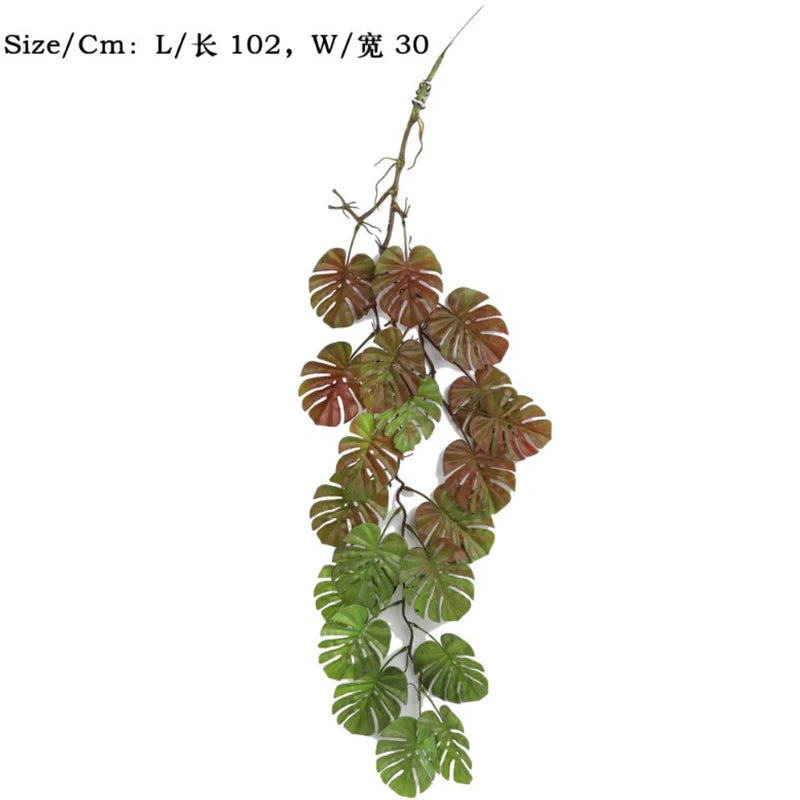 Various styles of artificial plants DIY wall hanging green leaves vines easy shape home garden greening decorative wreath ivy