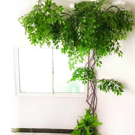 Artificial Green Plants Winding Vine, False Banyan Tree Branch, Indoor Decoration, Living Room, Family, Office, Wedding