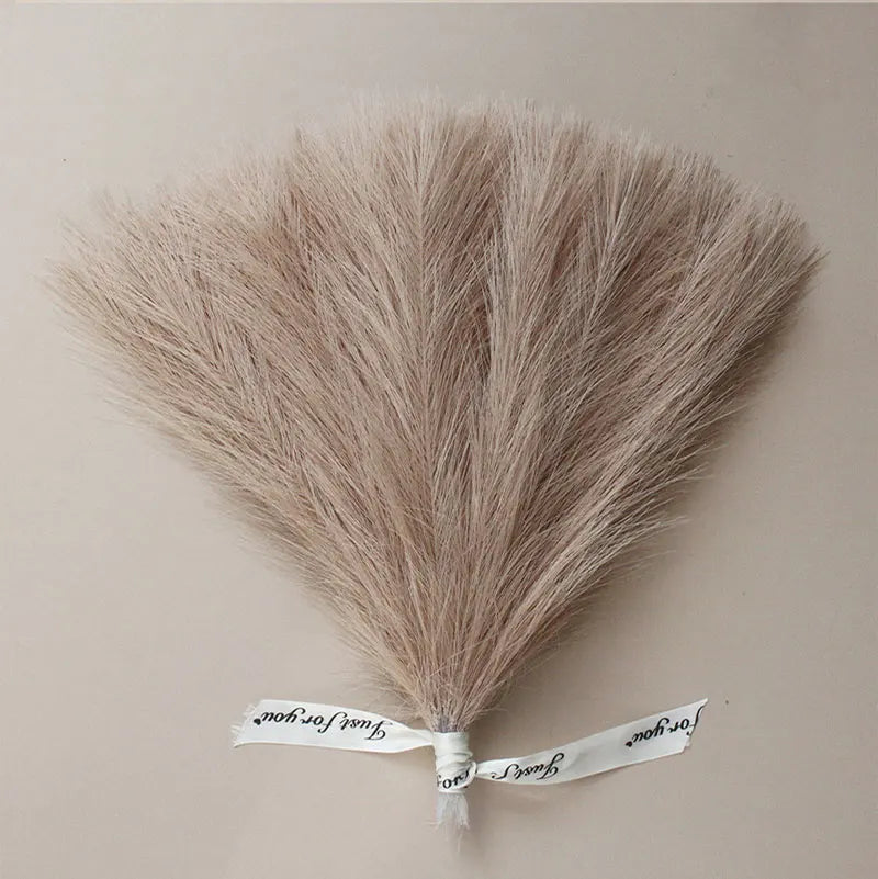 20pcs Artificial Pampas Grass Flower Bouquet For Home Wedding Decoration DIY Bedroom  Plant Flower Wall Vase Fake Plant Reed
