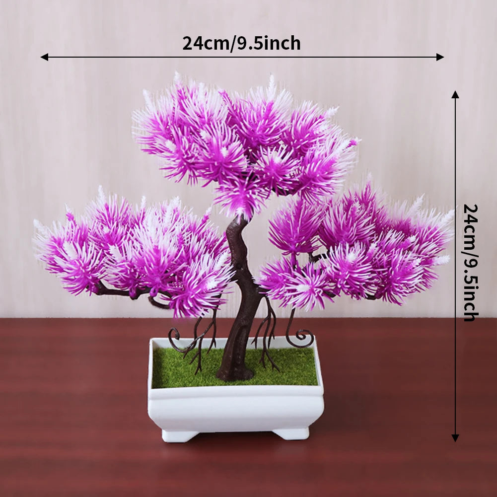 Bonsai Small Tree Pot Artificial Plants Fake Plant Flowers Potted Ornaments for Home Room Table Decoration Hotel Garden Decor