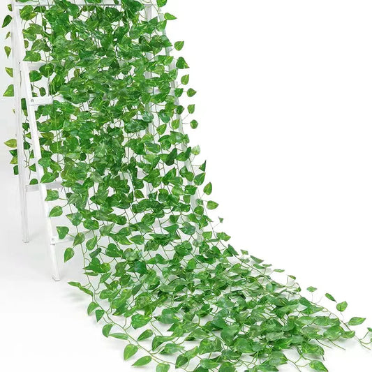 1/2/6Piece Artificial Vine Home Decor Artificial Ivy Leaf Garland Plants Vine Fake Foliage Flowers Creeper Green Ivy Wreath