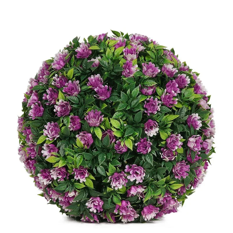 Artificial Flower Balls Hanging Decorative Simulated Fake Plant Landscaping Outdoor Courtyard Roof Home Garden Durable Decor