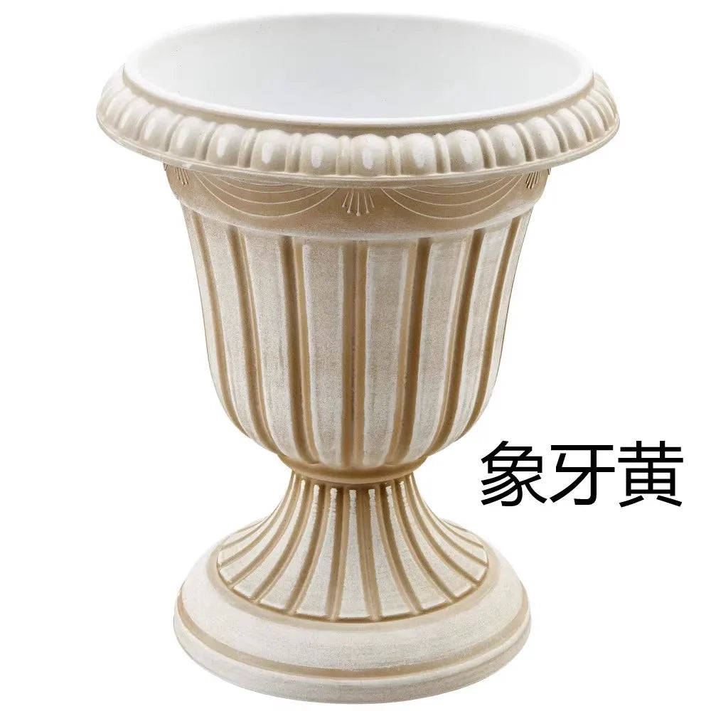 Golden Vase Wedding Birthday Christmas Festival Party Site Decoration Originality Retro Style European Plastic Flower Pot Vases