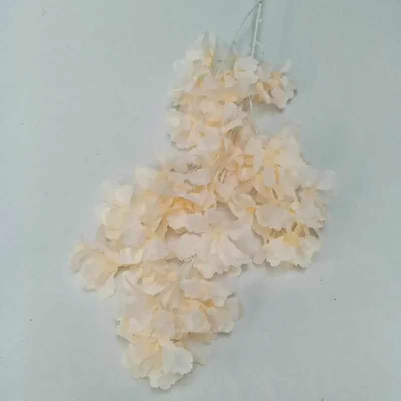 90CM Artificial 4-pronged Cherry Blossom White Stem Silk Flower Arch Suspended Ceiling Artificial Flower Home Wedding Decoration