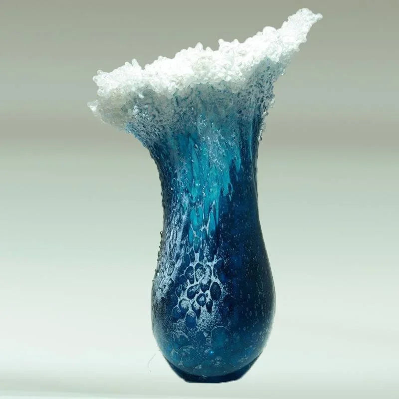 Sea Spray Vase Resin Crafts, Sea Spray Vase Decoration Ocean-themed Blue Home Decoration