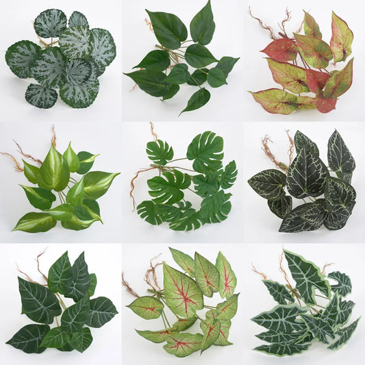Fake Plants Simulated Leaf Plants for Wall Decoration and Landscaping Simulated Plants for Wall Hanging and Plant Backgrounds
