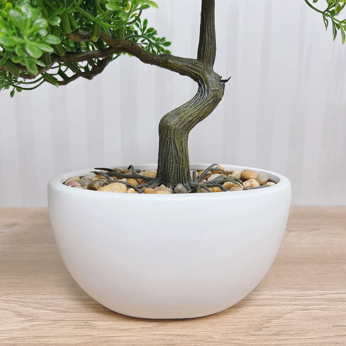 HXGYZP Bonsai Tree Artificial Plants Cypress Pine Tree With White Ceramic Pot Home Decor Indoor Office Desktop Plant Ornaments