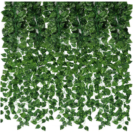 1/3/6/12pcs,Realistic Artificial Ivy Leaves Garland - Artificial Plants & Greenery for Weddings, Parties, Home Decor