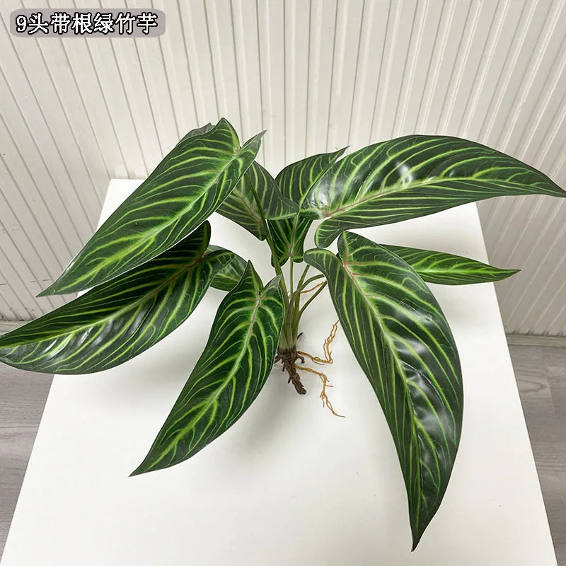 Artificial Flower Fake Plants Green Tree Bamboo Bonsai Outdoor Garden Wall Living Wedding Balcony Bedroom Leaves Home Decoration