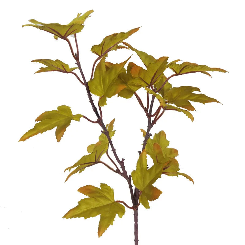 Artificial Canadian Maple Leaf Branch Autumn Rustic Wedding Decoration Accessories Fake Flower Plants Centerpieces For Tables
