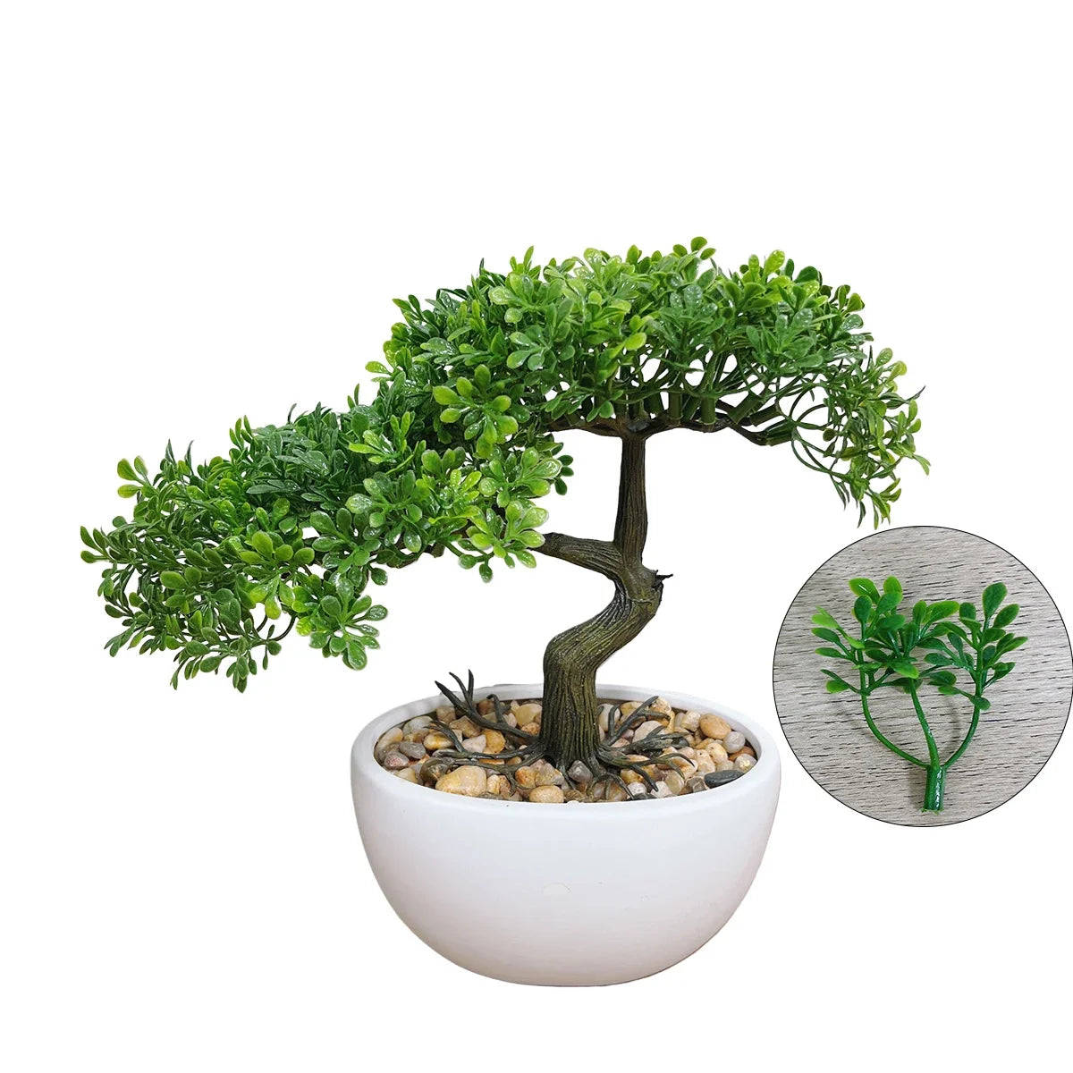 HXGYZP Bonsai Tree Artificial Plants Cypress Pine Tree With White Ceramic Pot Home Decor Indoor Office Desktop Plant Ornaments