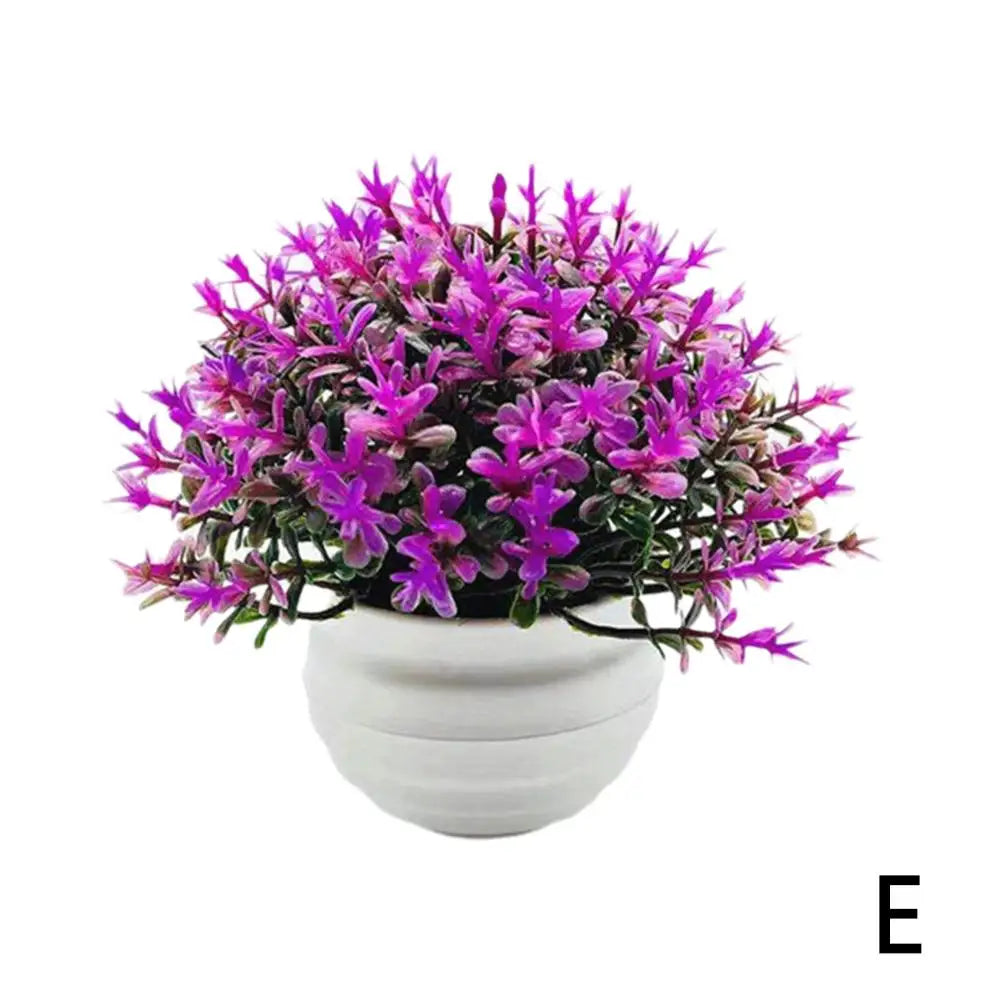 Artificial Plant Bonsai Desktop Small Face Plant Flower Pot Kitchen Bedroom Office Tabletop Decoration Potted Flower Ornament