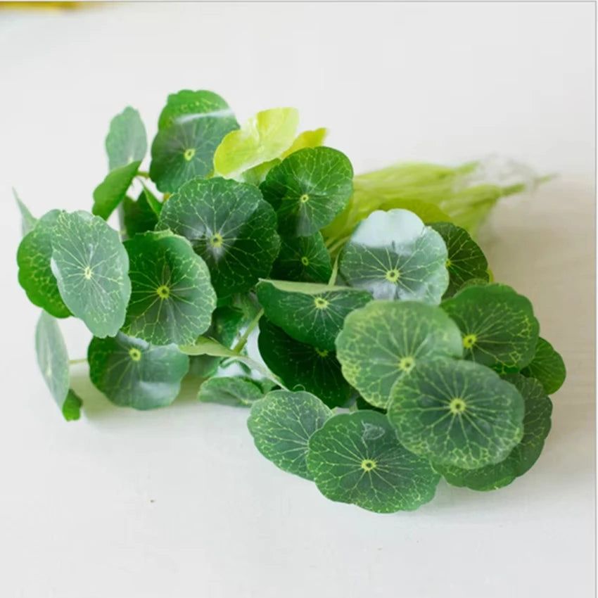 Artificial Plants Lotus Leaf Potting Materials Festival Home Room Decor Household Product Outdoor Garden YardGreen Plants Bonsai