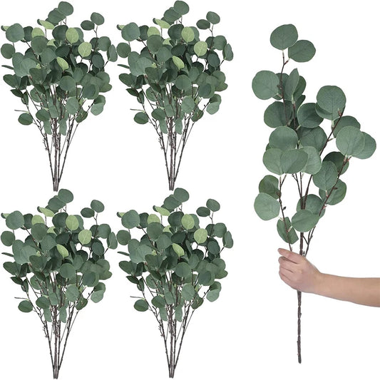 1/3Pcs Eucalyptus Artificial Plant Bouquet Green 78cm Fake Plant Stem for Home Garden Wedding Table Party Decoration Fake Plant
