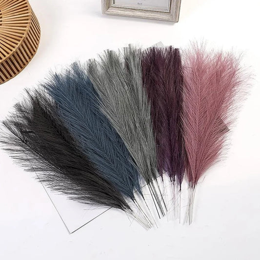 20pcs Artificial Pampas Grass Flower Bouquet For Home Wedding Decoration DIY Bedroom  Plant Flower Wall Vase Fake Plant Reed