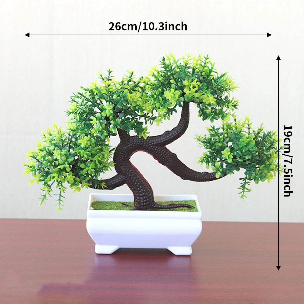 Bonsai Small Tree Pot Artificial Plants Fake Plant Flowers Potted Ornaments for Home Room Table Decoration Hotel Garden Decor
