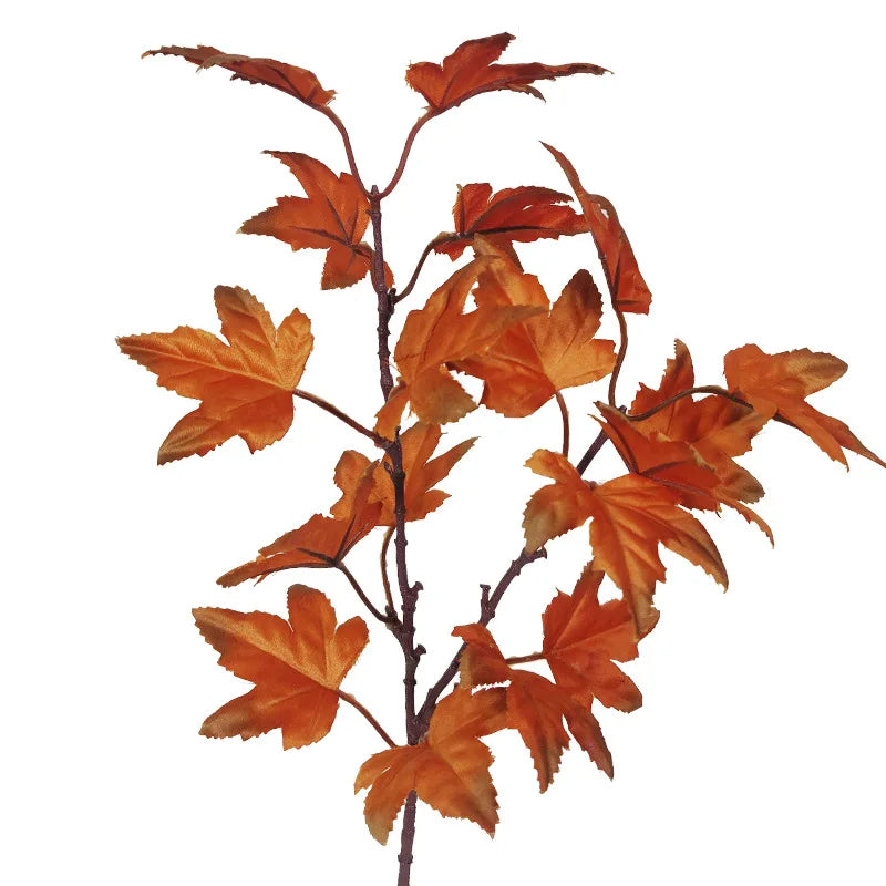 Artificial Canadian Maple Leaf Branch Autumn Rustic Wedding Decoration Accessories Fake Flower Plants Centerpieces For Tables
