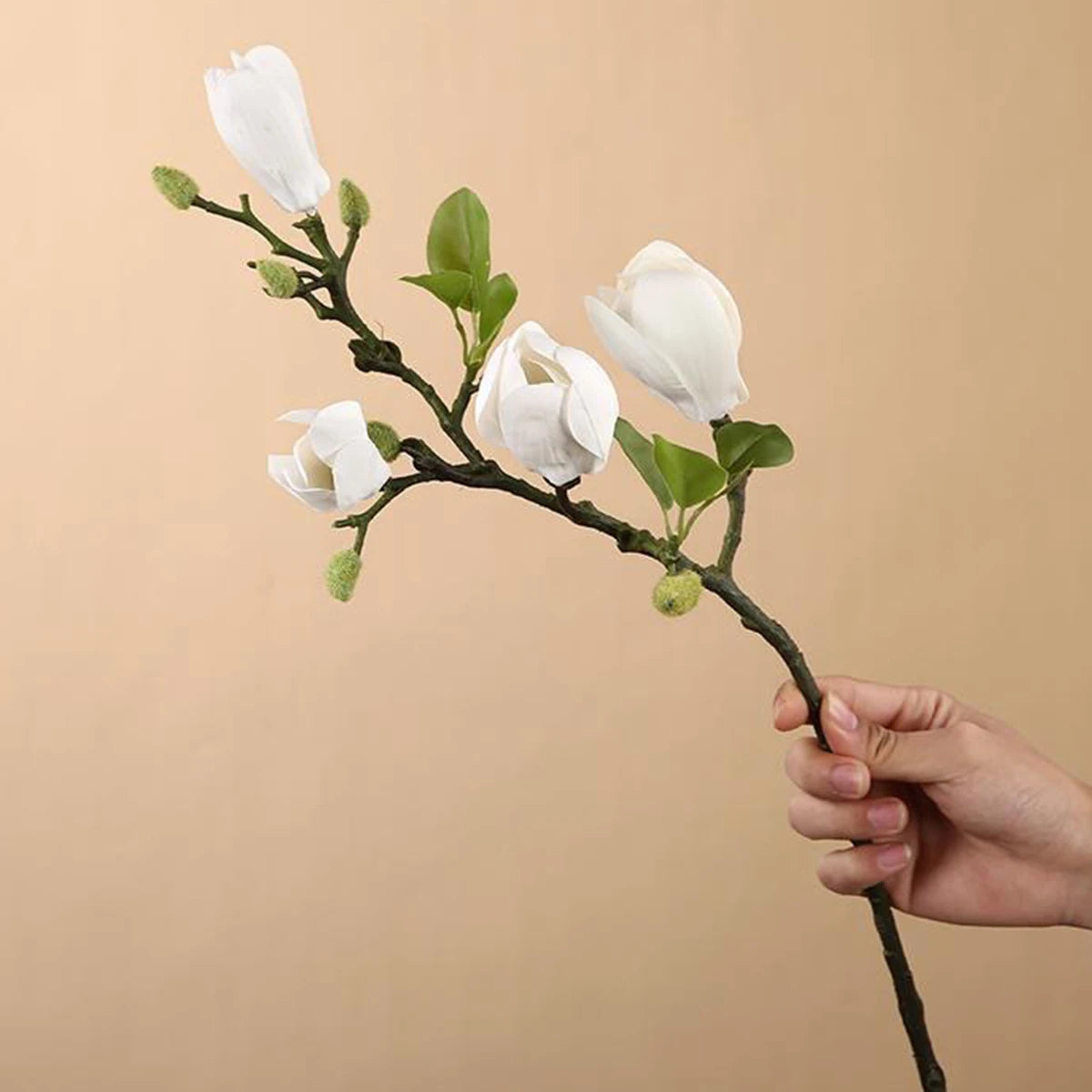 Artificial Flower Silk Magnolia Bouquet Diy Photo Props Wedding Bridal Festival Table Party Vase Home Outdoor Garden Decoration